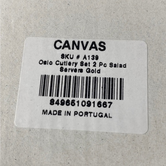 Herdmar Canvas Stainless Steel 18/10 Gold Finish Salad Serving Utensil Set NEW - Picture 4 of 4